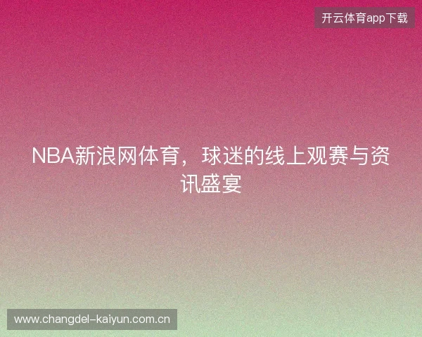 NBA新浪网体育，球迷的线上观赛与资讯盛宴